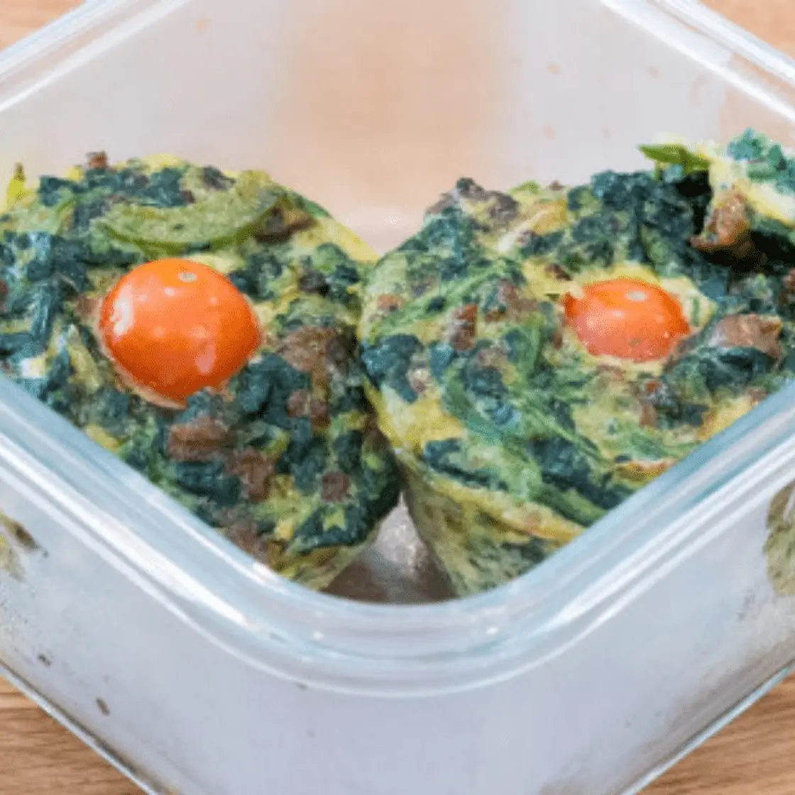Keto Spinach and Sausage Breakfast Muffins