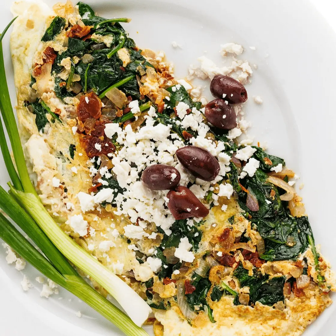 Feta and Spinach Egg White Omelette