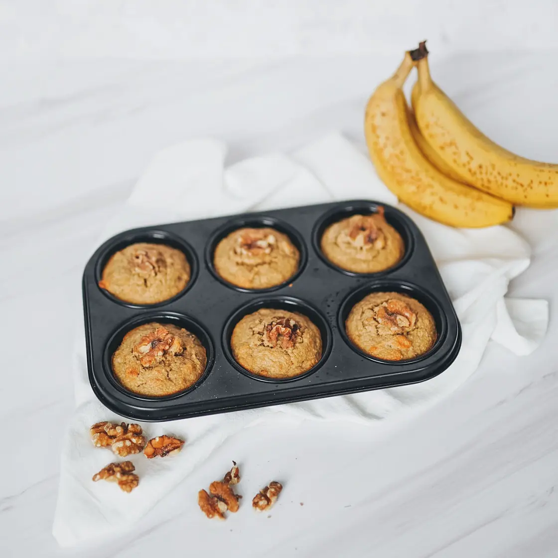 Gluten-Free Banana Walnut Muffins