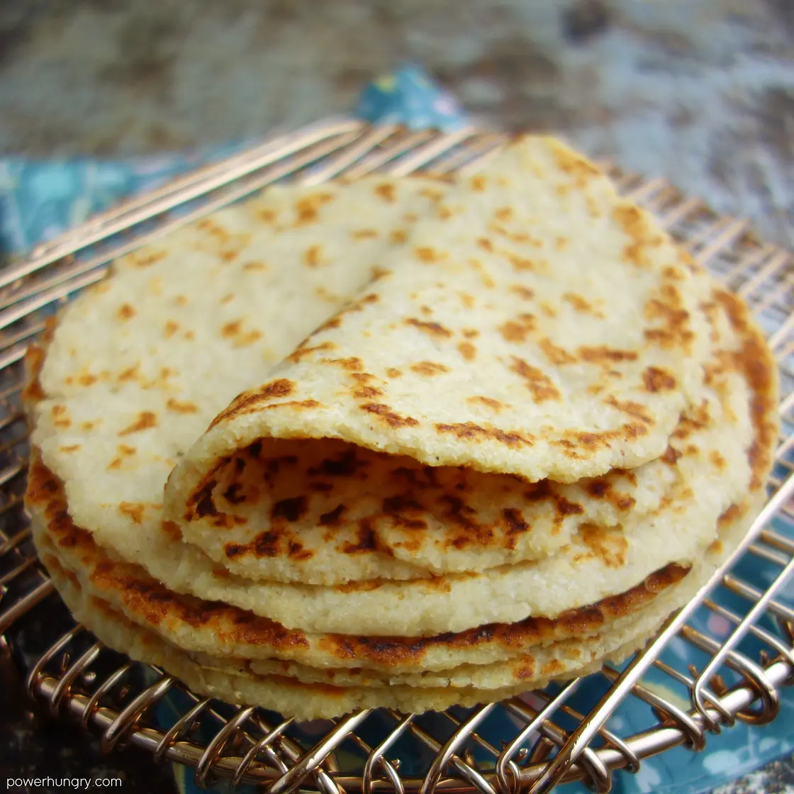 2-Ingredient Almond Flour Tortillas {vegan, keto, oil-free}