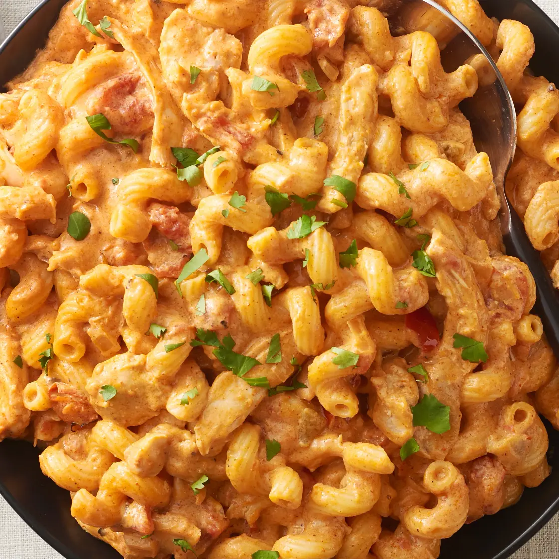 Slow-Cooker Cheesy Chicken Enchilada Pasta