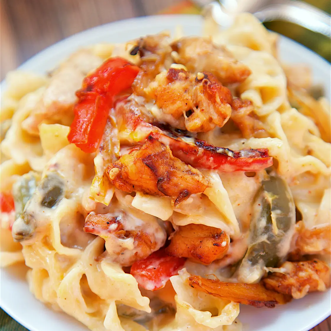 Chicken Fajita Noodle Casserole