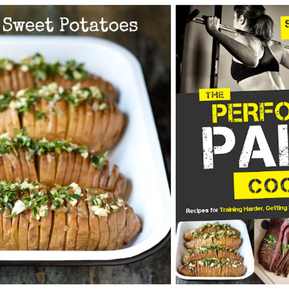 Hasselback Sweet Potatoes from The Performance Paleo Cookbook