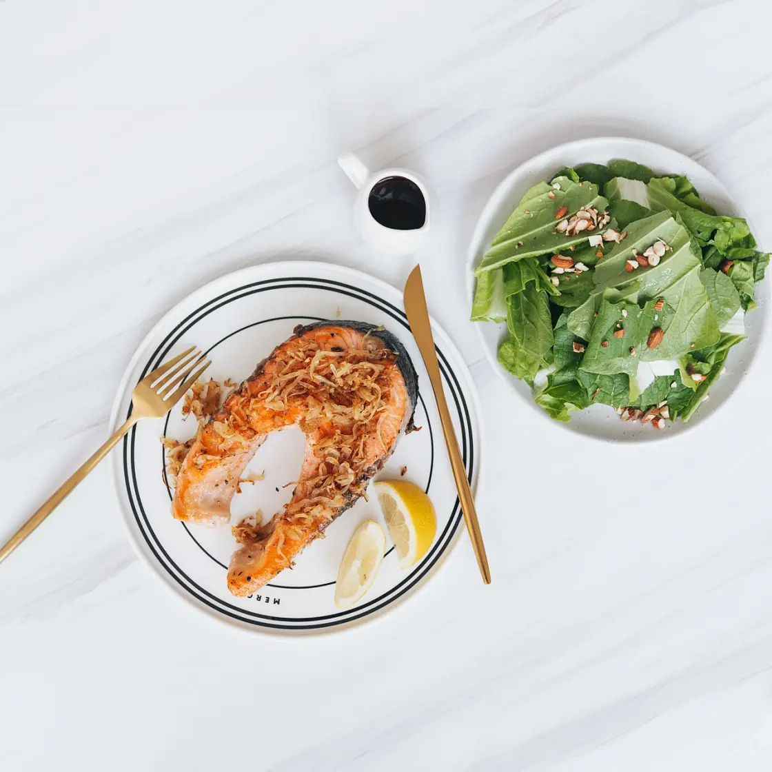 Grilled Salmon with Caramelized Onion