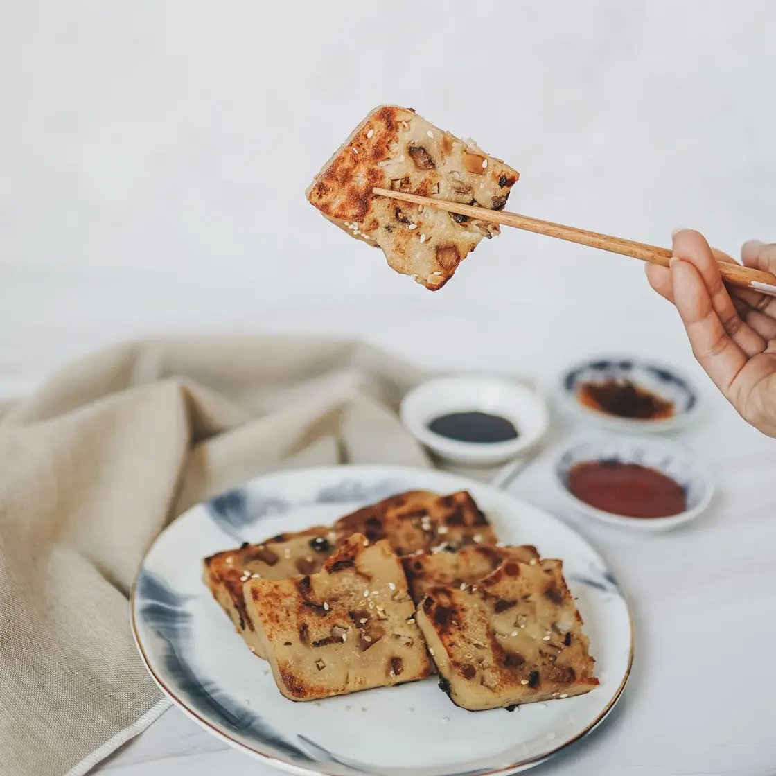 Vegan Turnip Cake (Chinese Lo Bak Go)