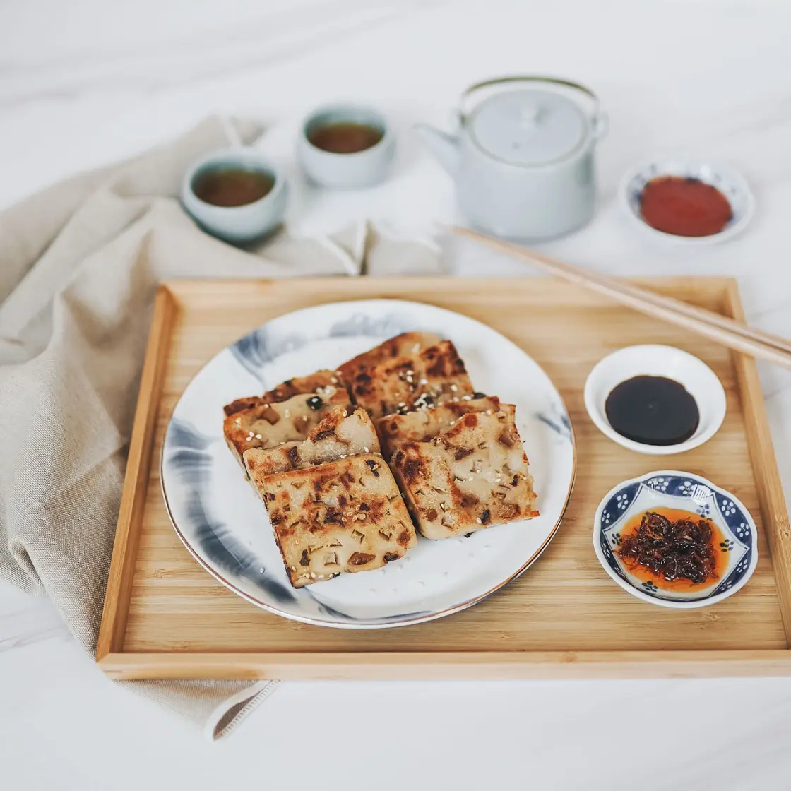 Vegan Turnip Cake (Chinese Lo Bak Go)