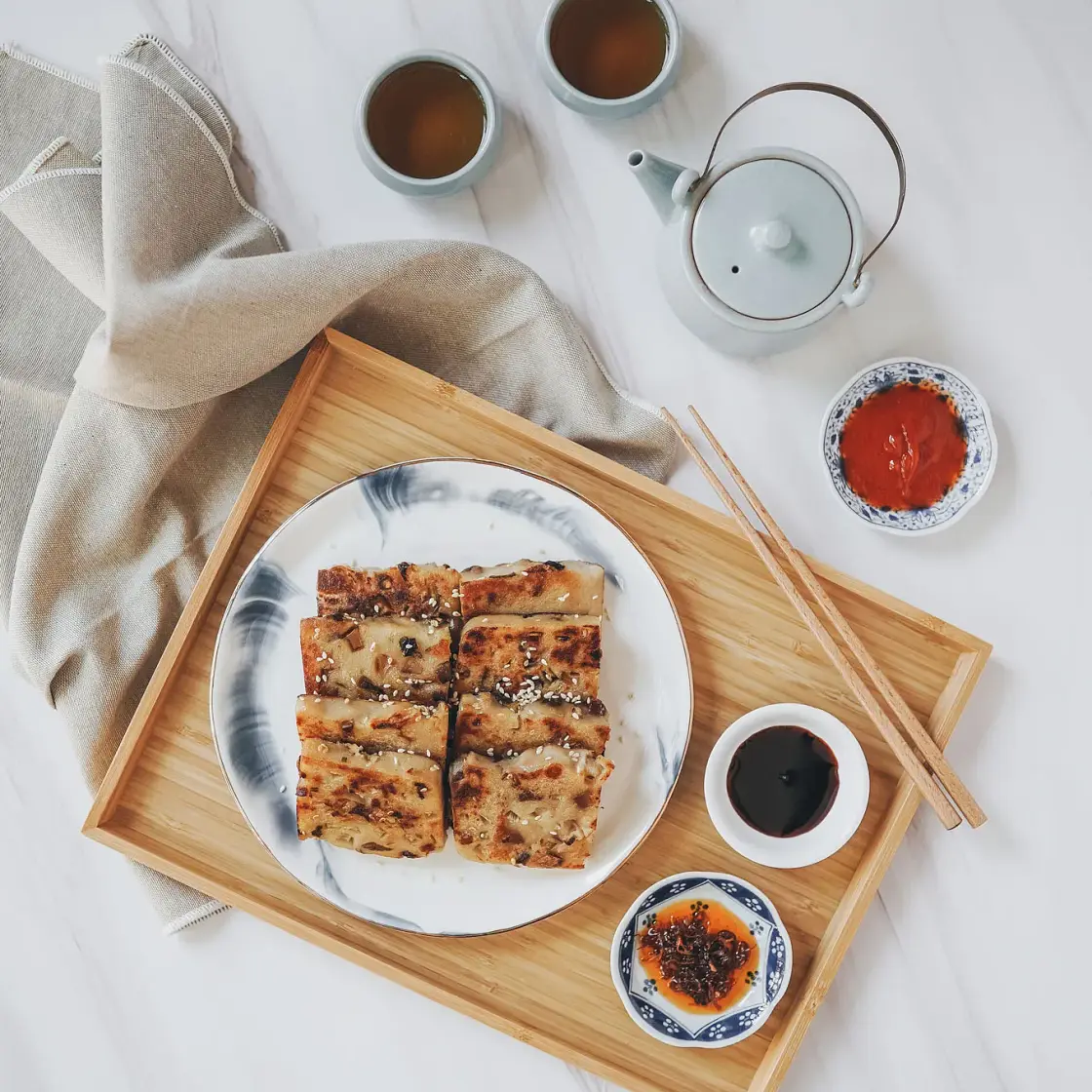 Vegan Turnip Cake (Chinese Lo Bak Go)