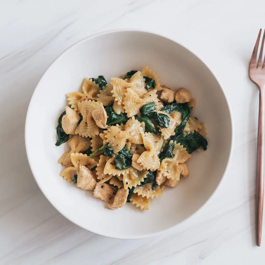 Spinach Chicken Farfalle