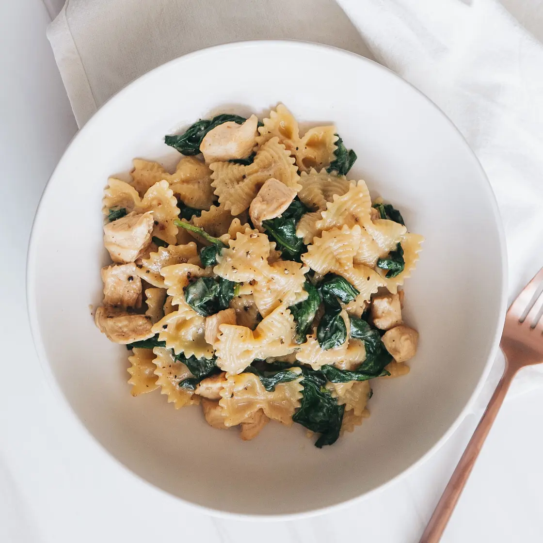 Spinach Chicken Farfalle