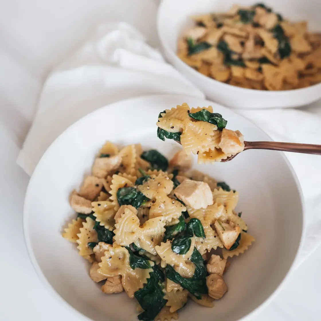Spinach Chicken Farfalle