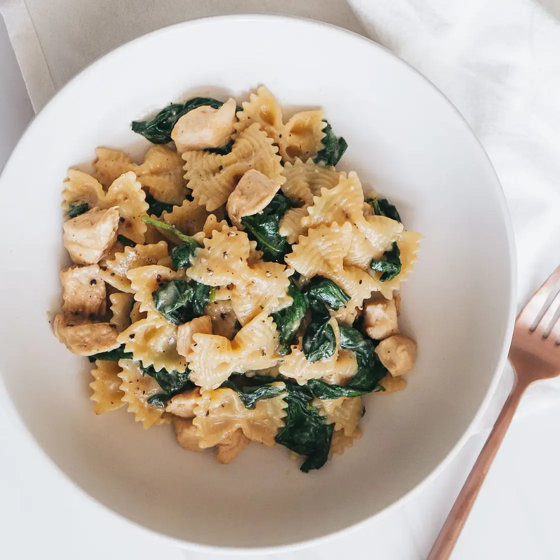 Spinach Chicken Farfalle