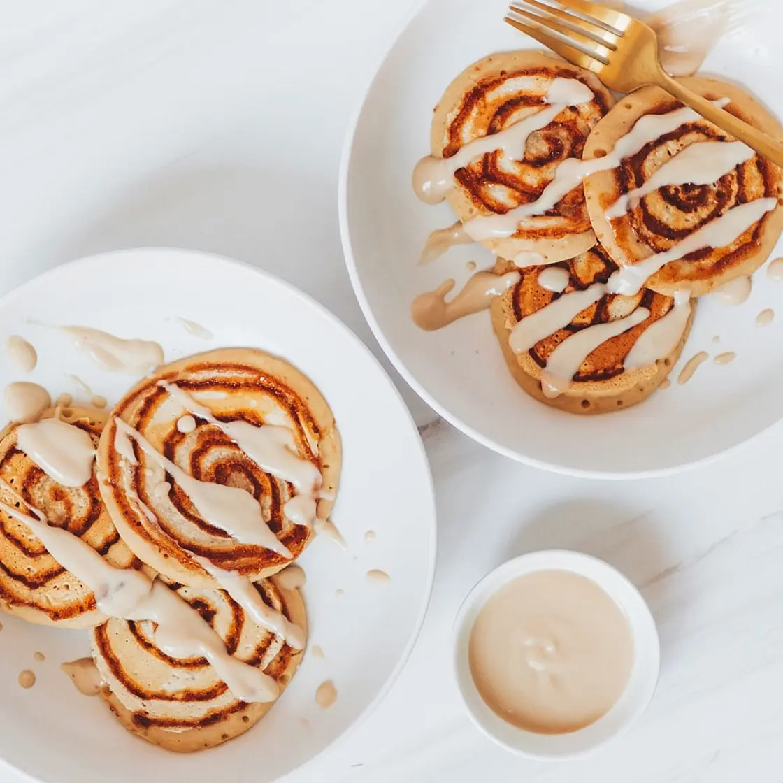 Vegan Gluten-Free Cinnamon Roll Pancakes