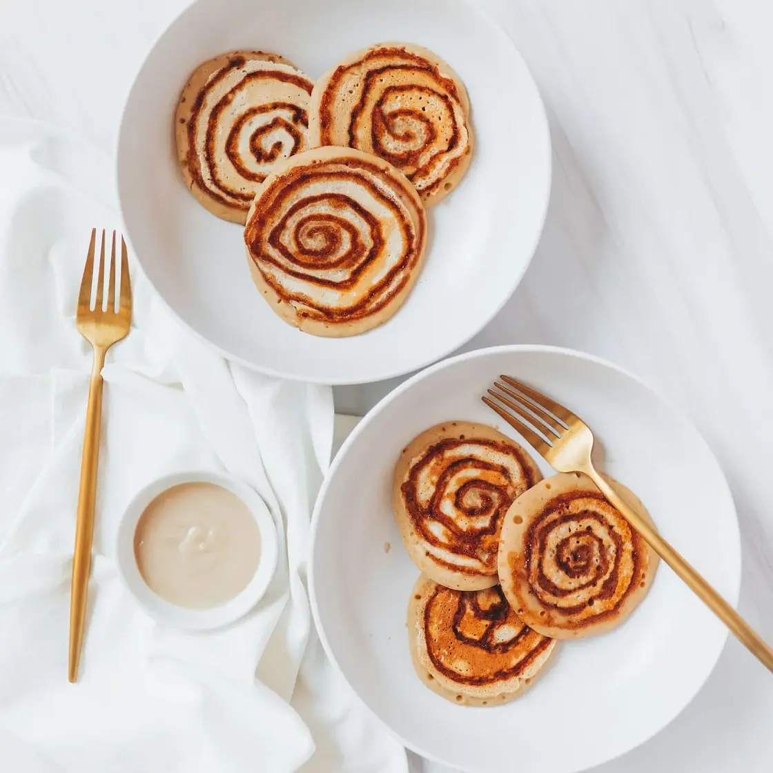 Vegan Gluten-Free Cinnamon Roll Pancakes