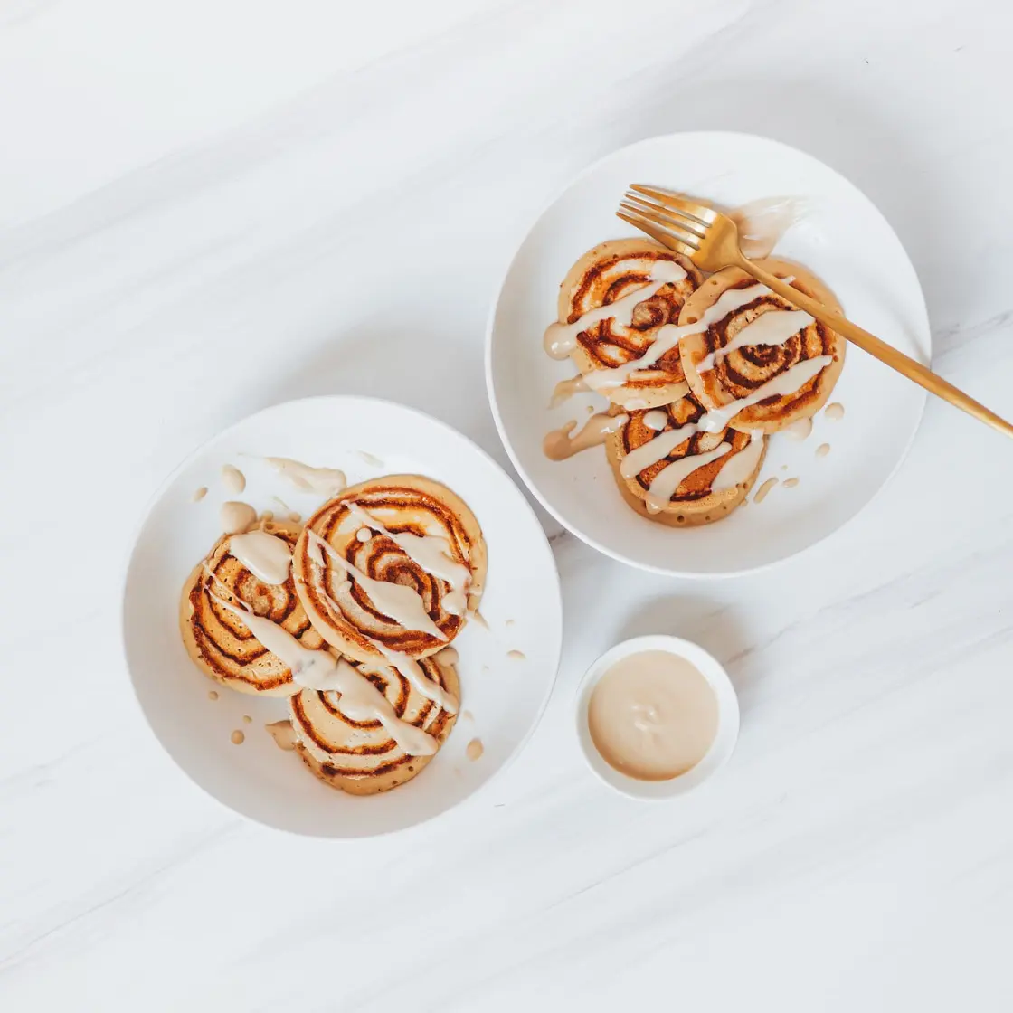 Vegan Gluten-Free Cinnamon Roll Pancakes
