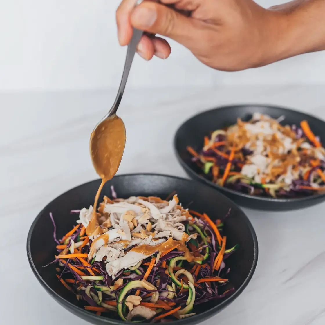 Satay Chicken Zoodle Salad