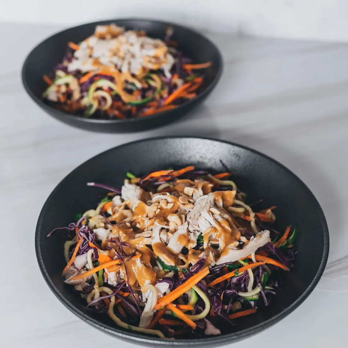 Satay Chicken Zoodle Salad