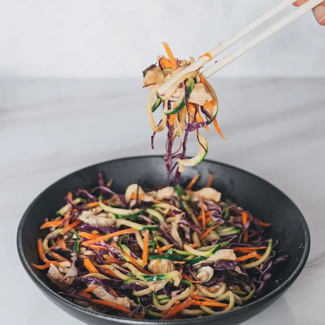 Satay Chicken Zoodle Salad