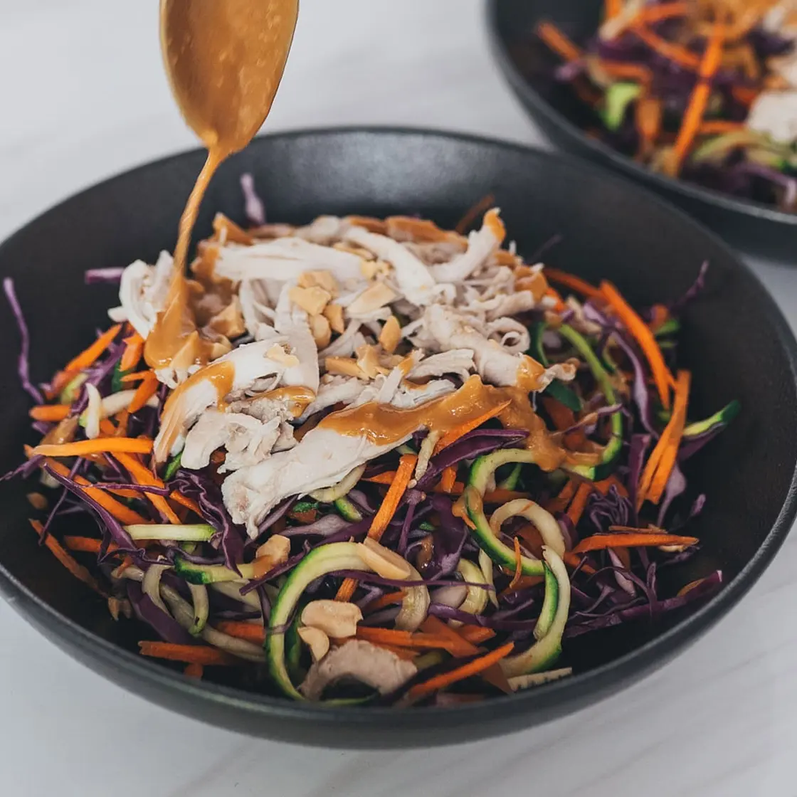 Satay Chicken Zoodle Salad