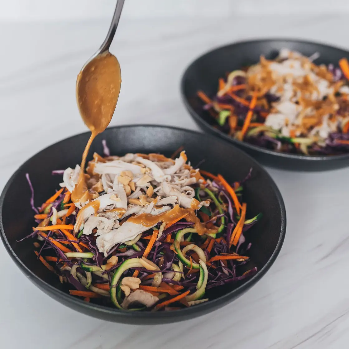 Satay Chicken Zoodle Salad