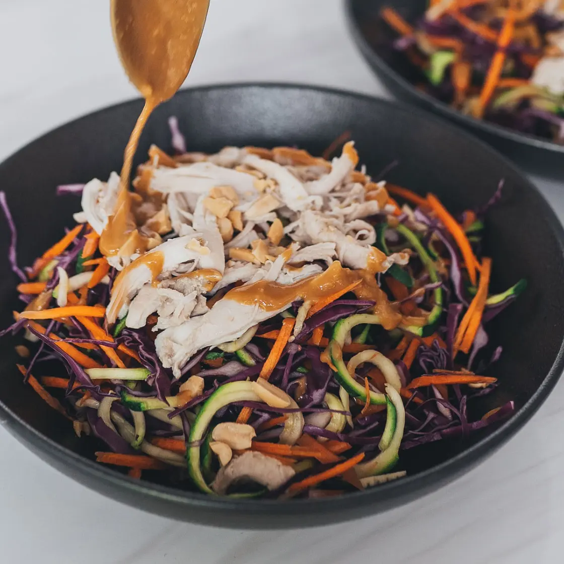Satay Chicken Zoodle Salad