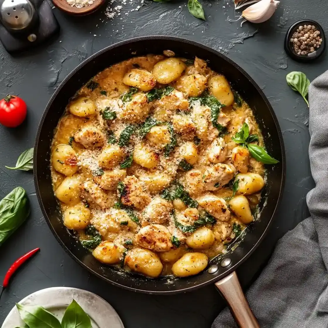 Garlic Chicken Gnocchi Skillet