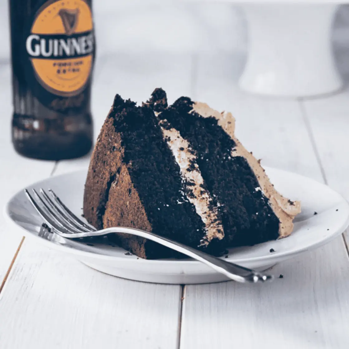 Vegan Guinness Chocolate Cake with "Baileys" Buttercream