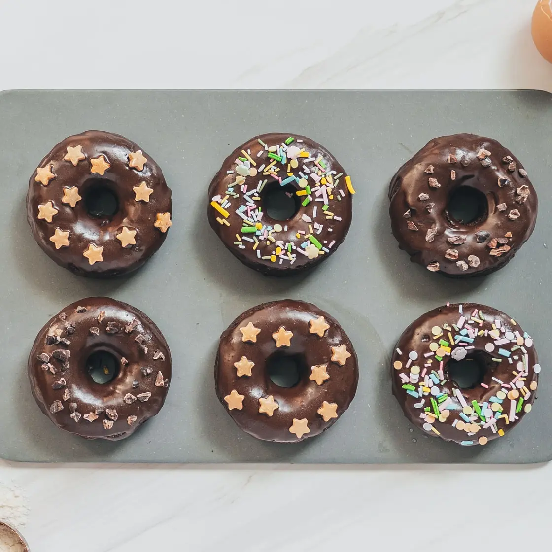 Baked Sweet Potato Chocolate Donuts