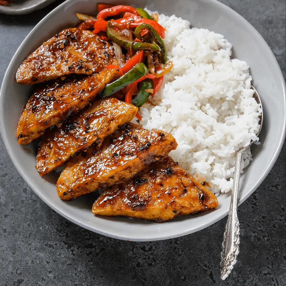 Black Pepper Tofu “Chicken” Steaks