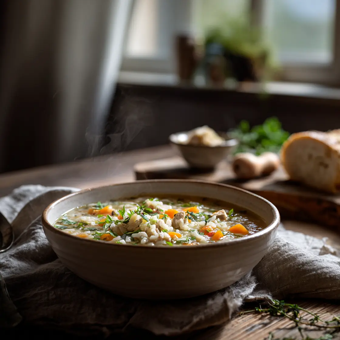 Heartwarming Chicken Rice Soup