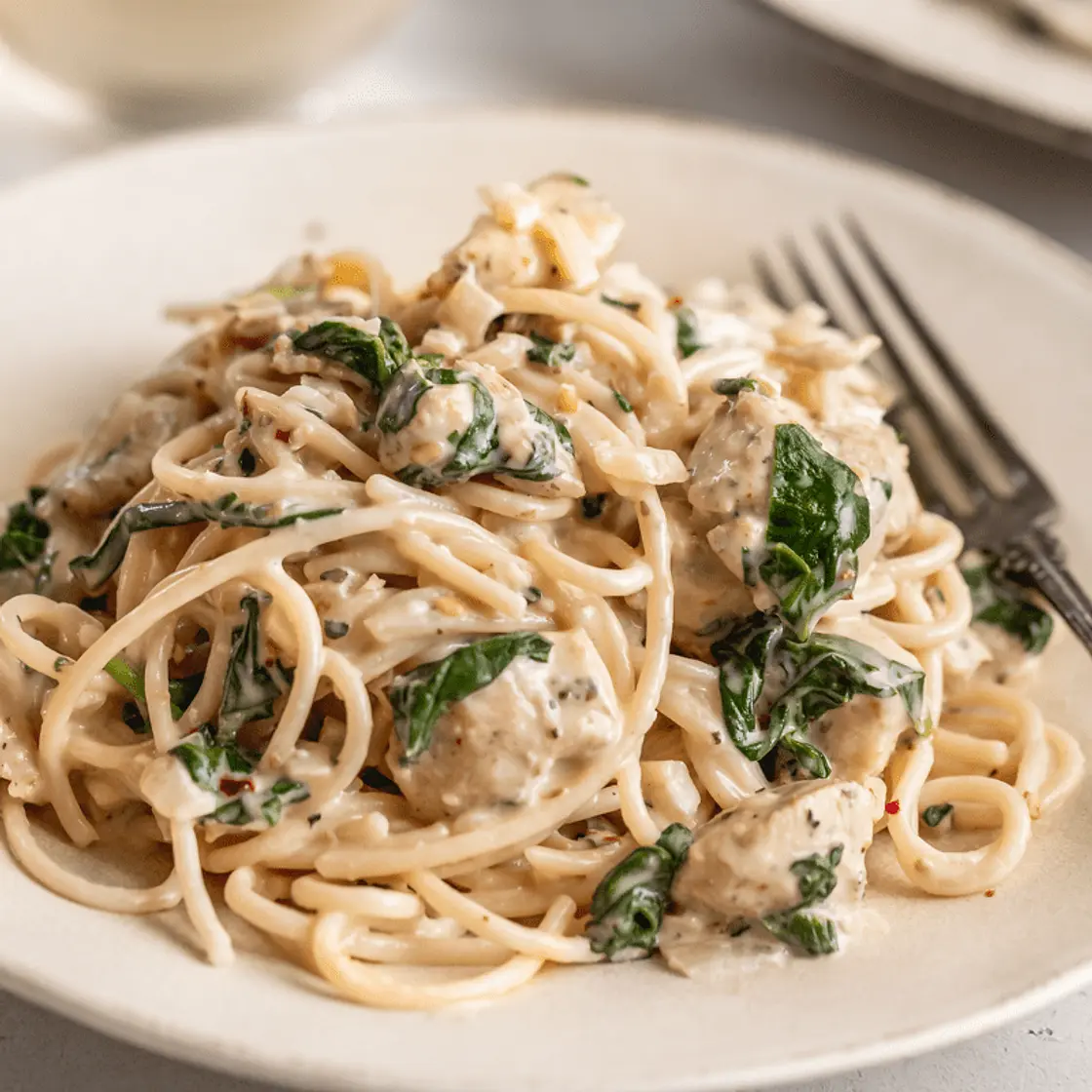 Chicken Bacon Spinach Pasta