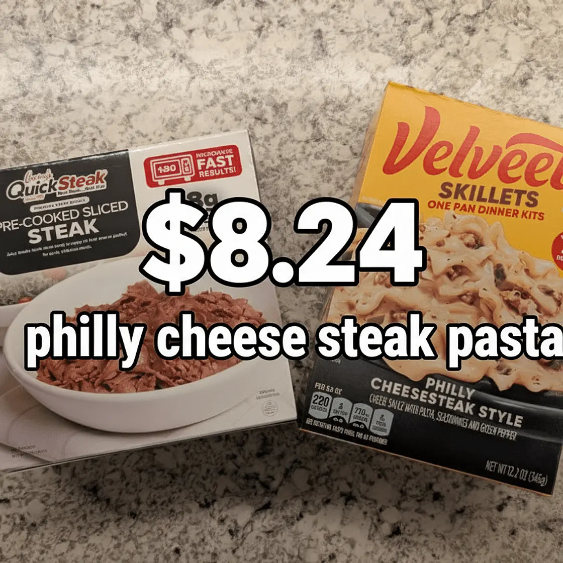 Philly cheesesteak pasta