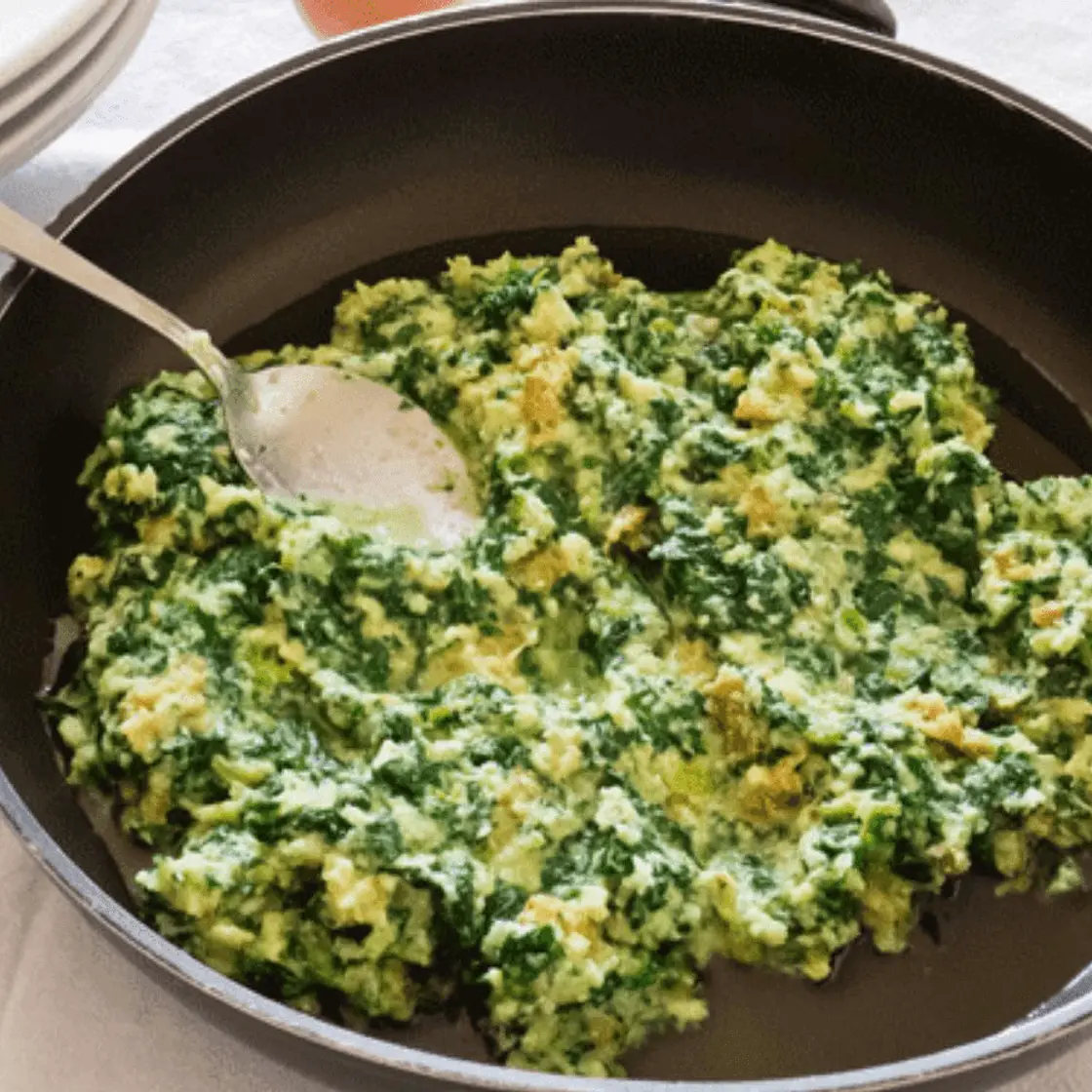 Spinach Onion Scramble