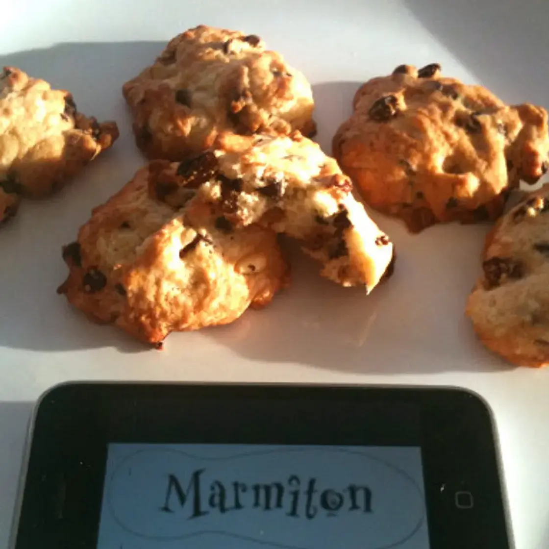 Cookies chocolat, raisins et pignons