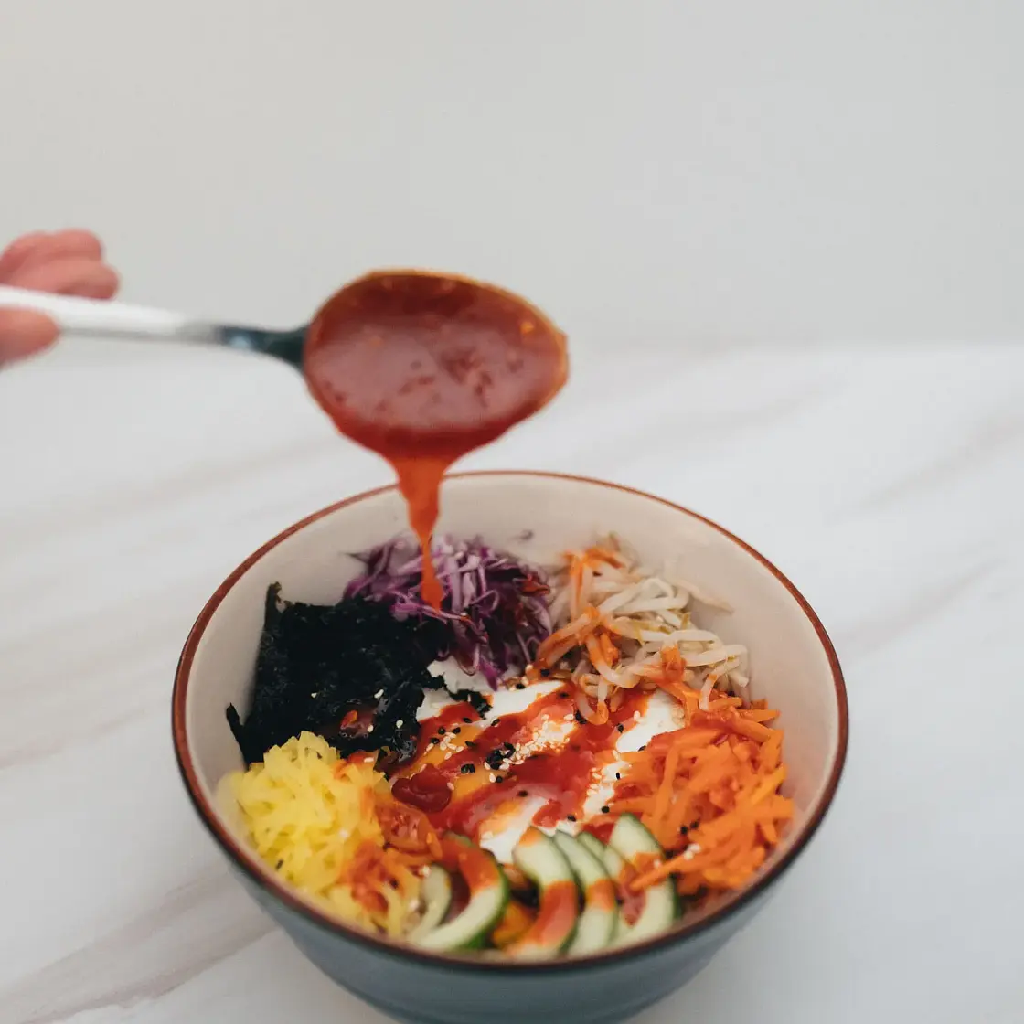 Healthy Bibimbap Rice Bowl