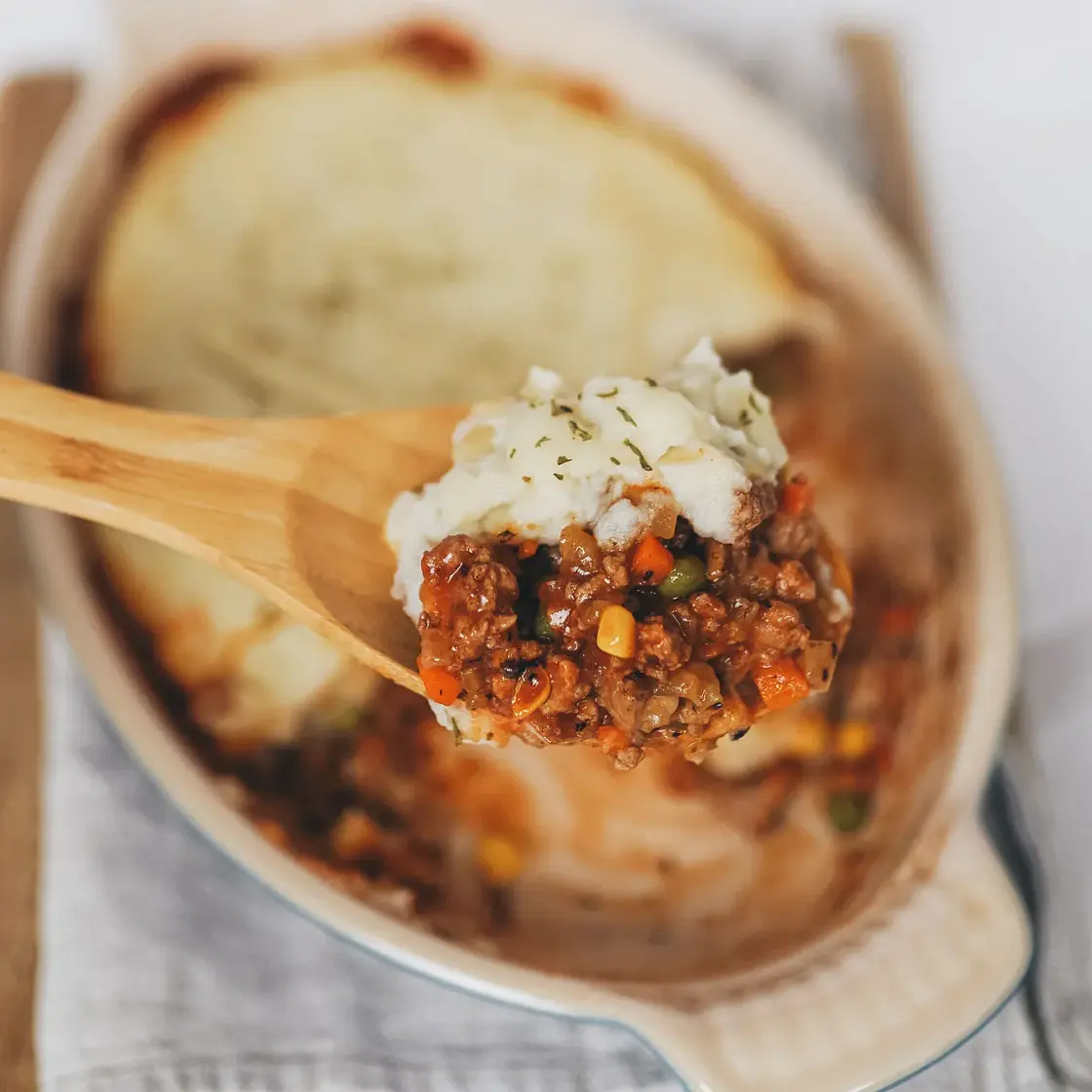 Turkey Cottage Pie with Cauliflower Mash