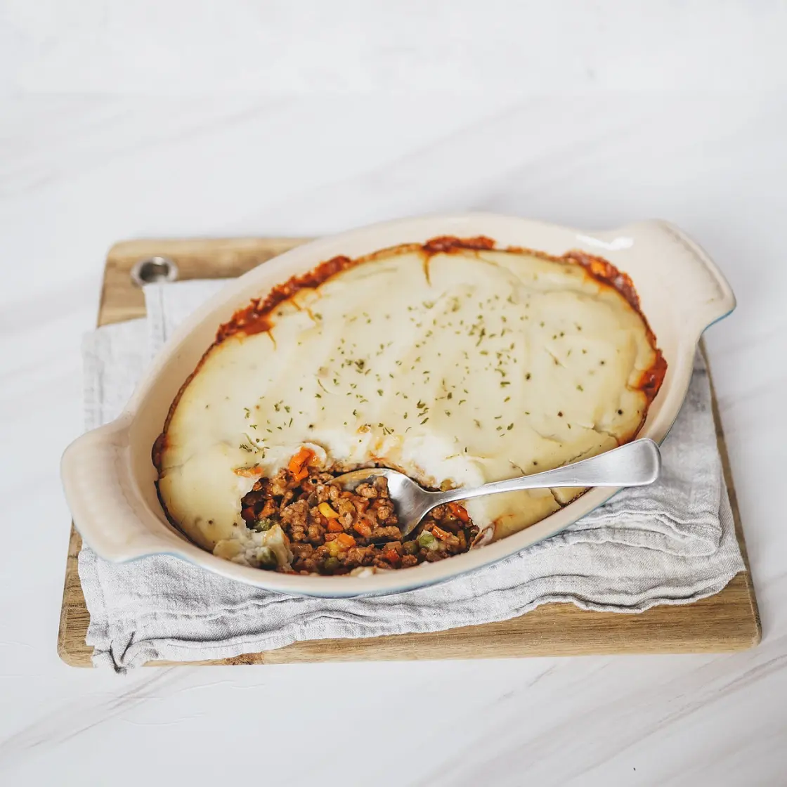 Turkey Cottage Pie with Cauliflower Mash