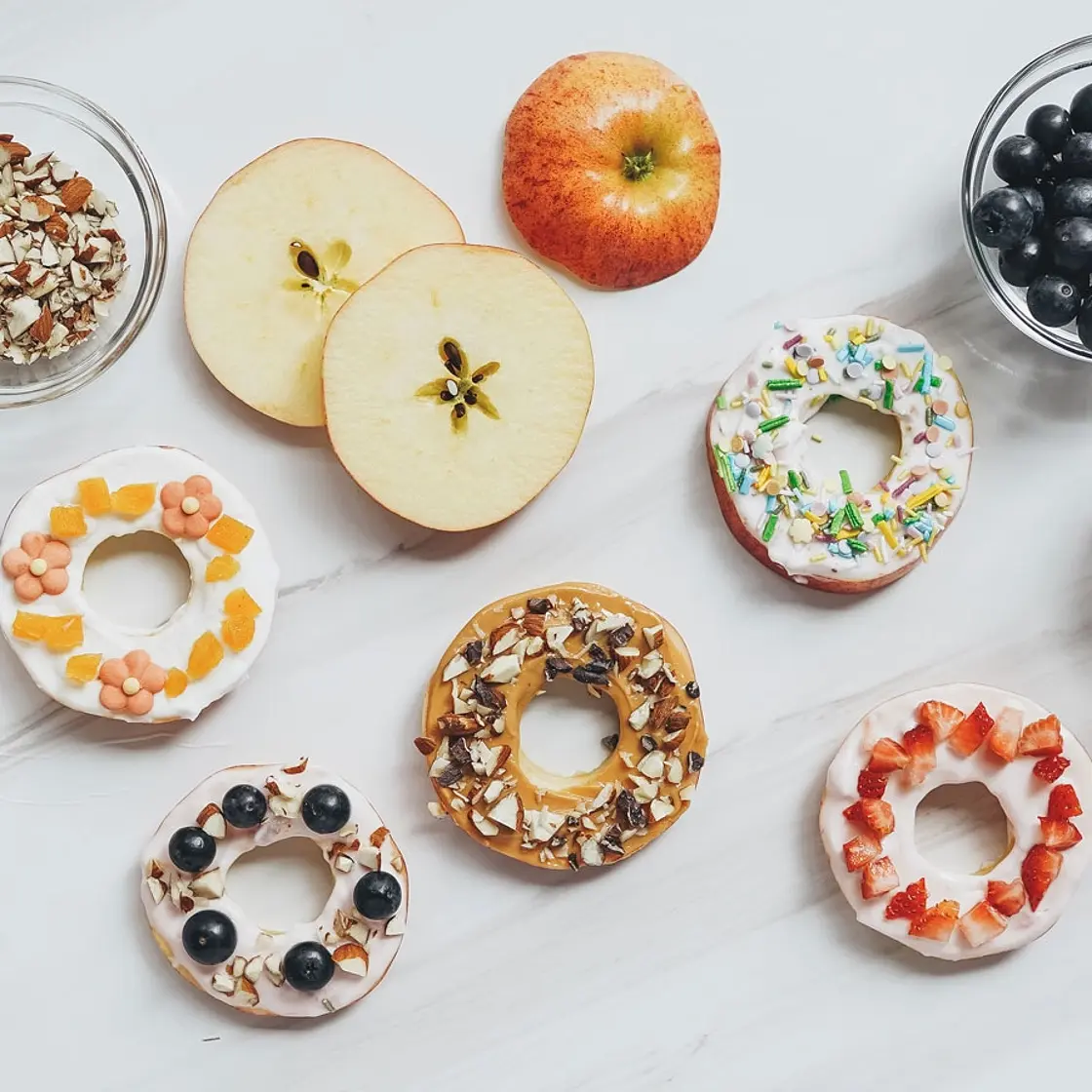 Easy Apple Fruit Donuts