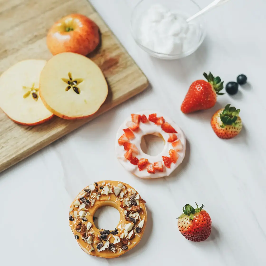 Easy Apple Fruit Donuts