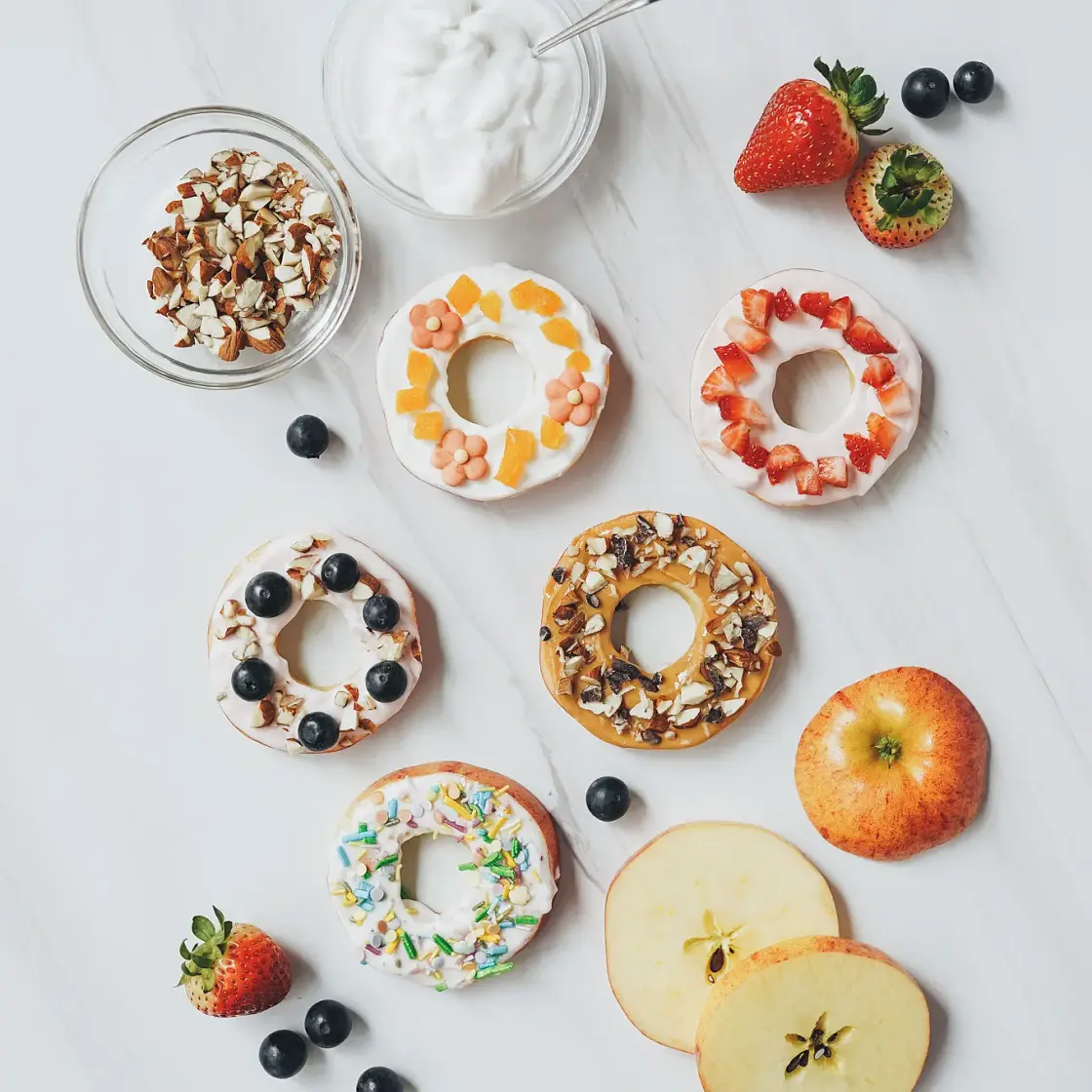 Easy Apple Fruit Donuts