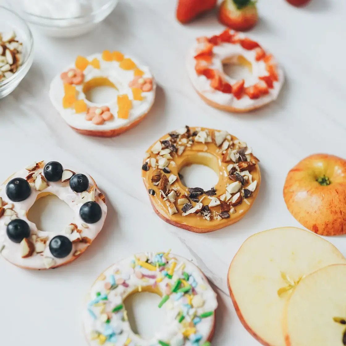 Easy Apple Fruit Donuts