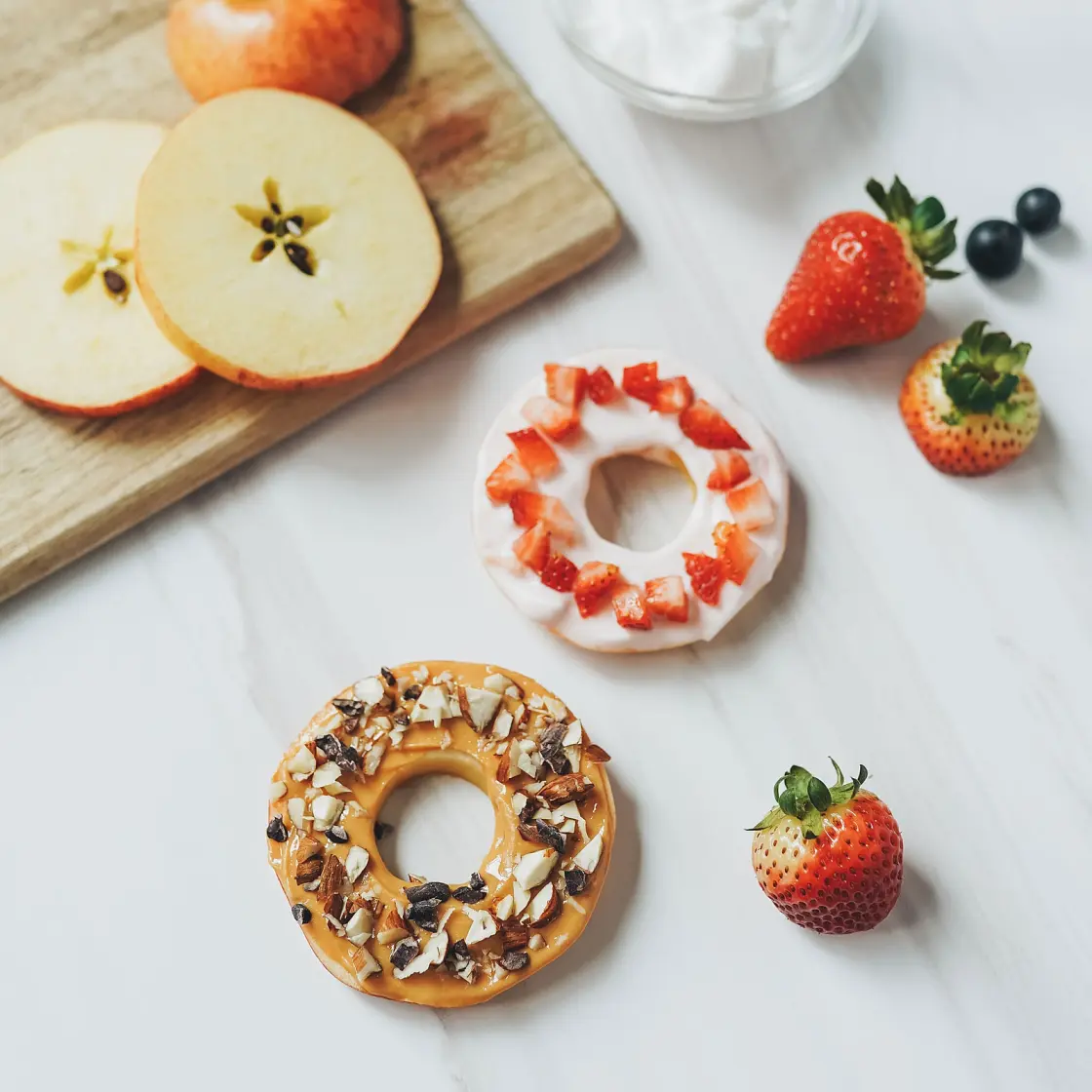 Easy Apple Fruit Donuts