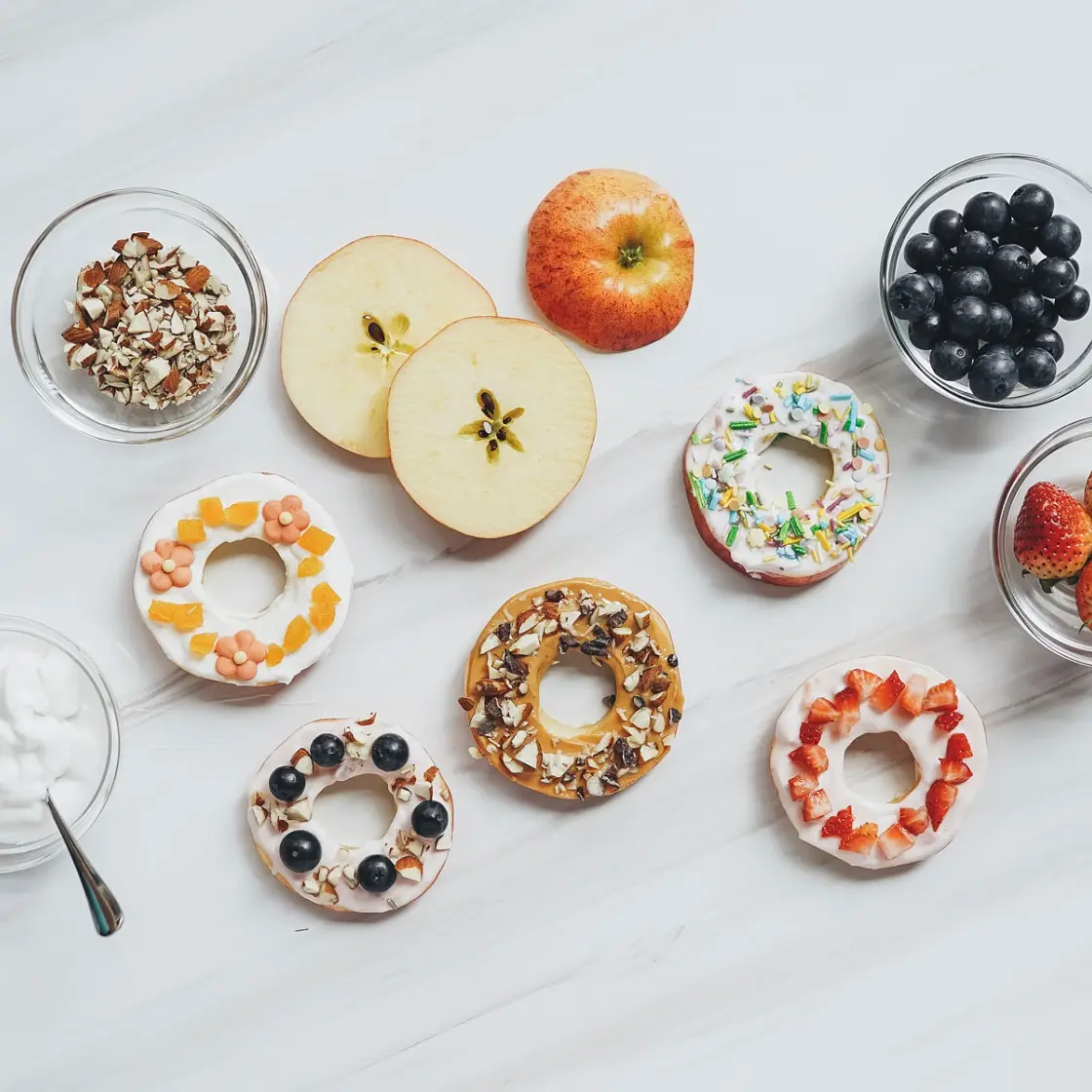 Easy Apple Fruit Donuts