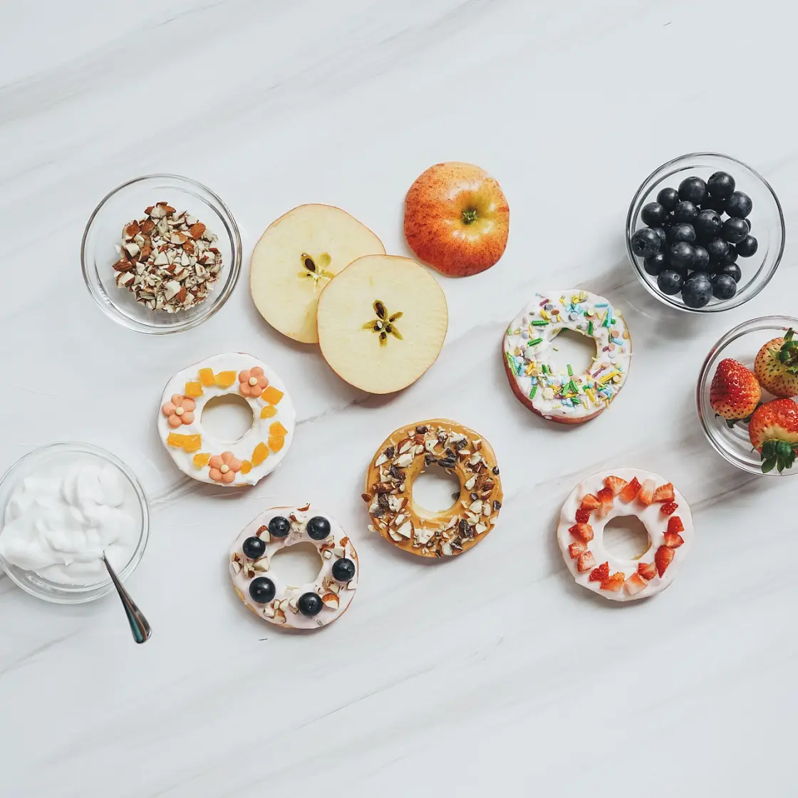 Easy Apple Fruit Donuts