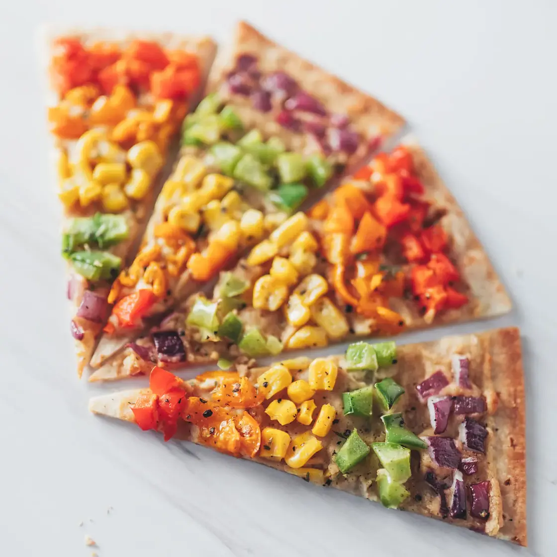 Rainbow Flatbread Pizza