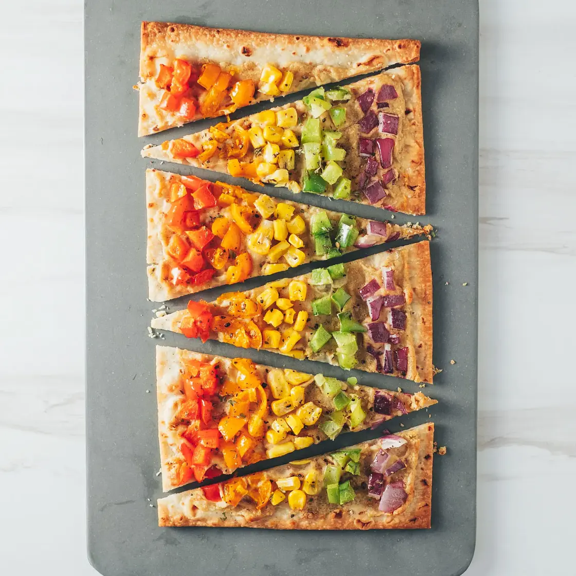 Rainbow Flatbread Pizza