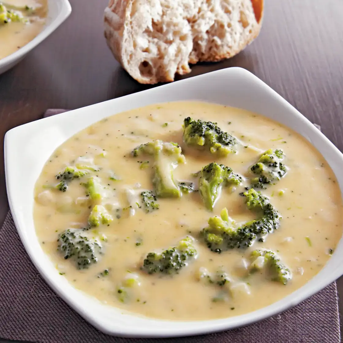 Slow-Cooker Three Cheese Broccoli Soup