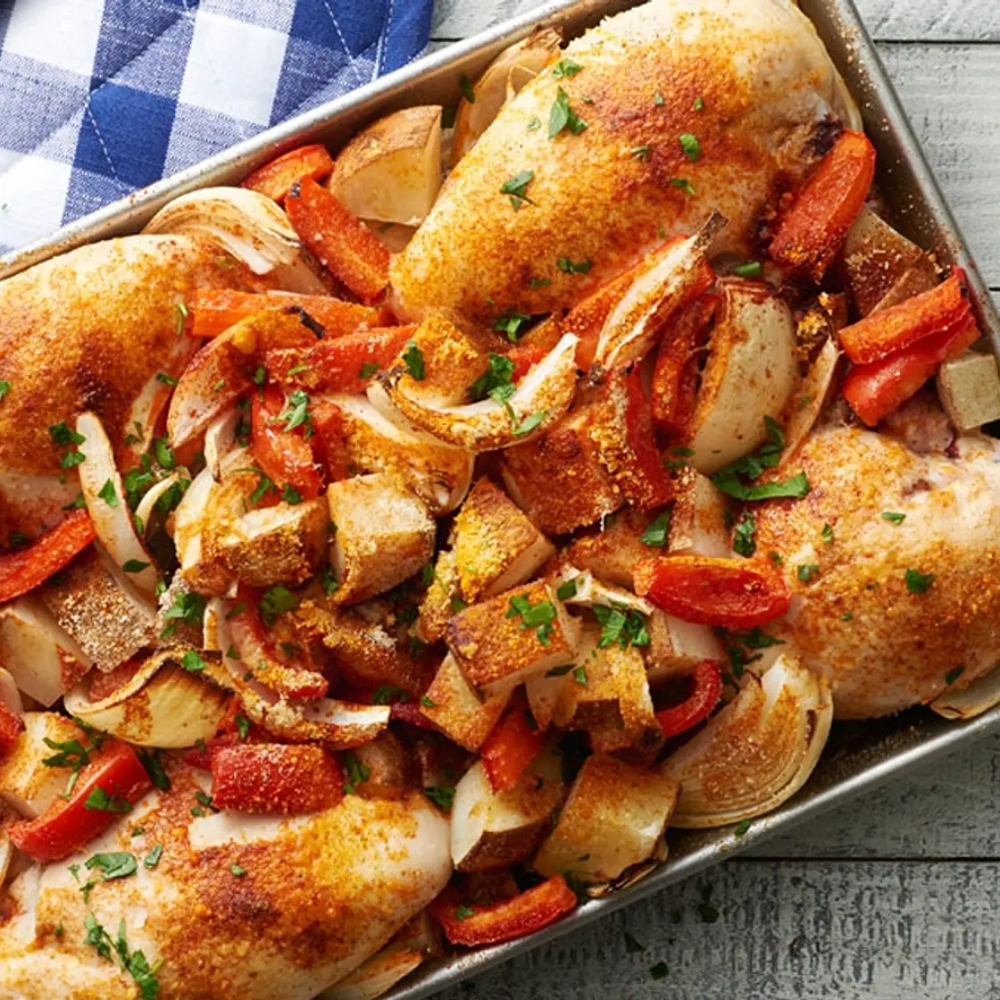 Easy Baked Chicken and Potato Dinner