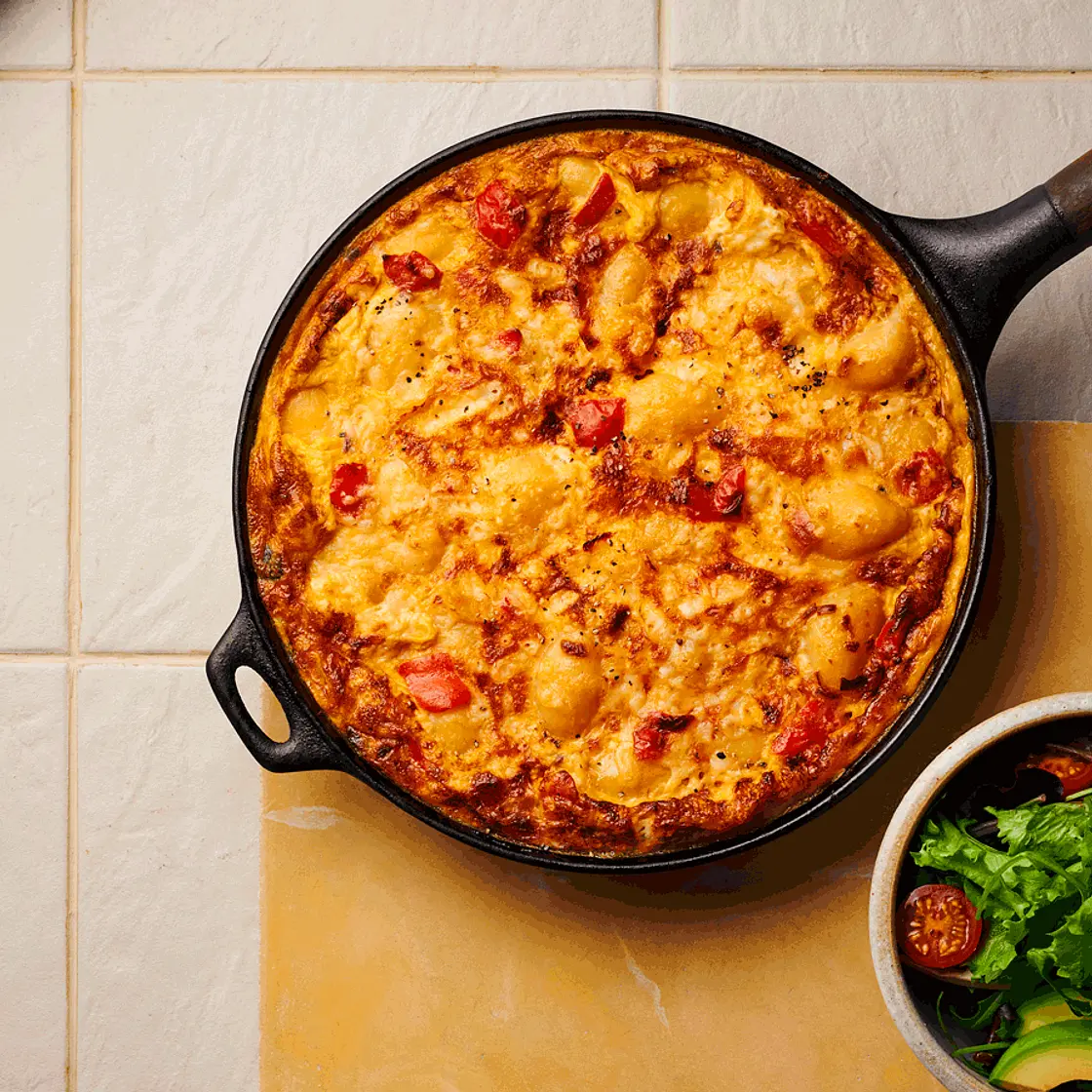 Red pepper & pancetta frittata