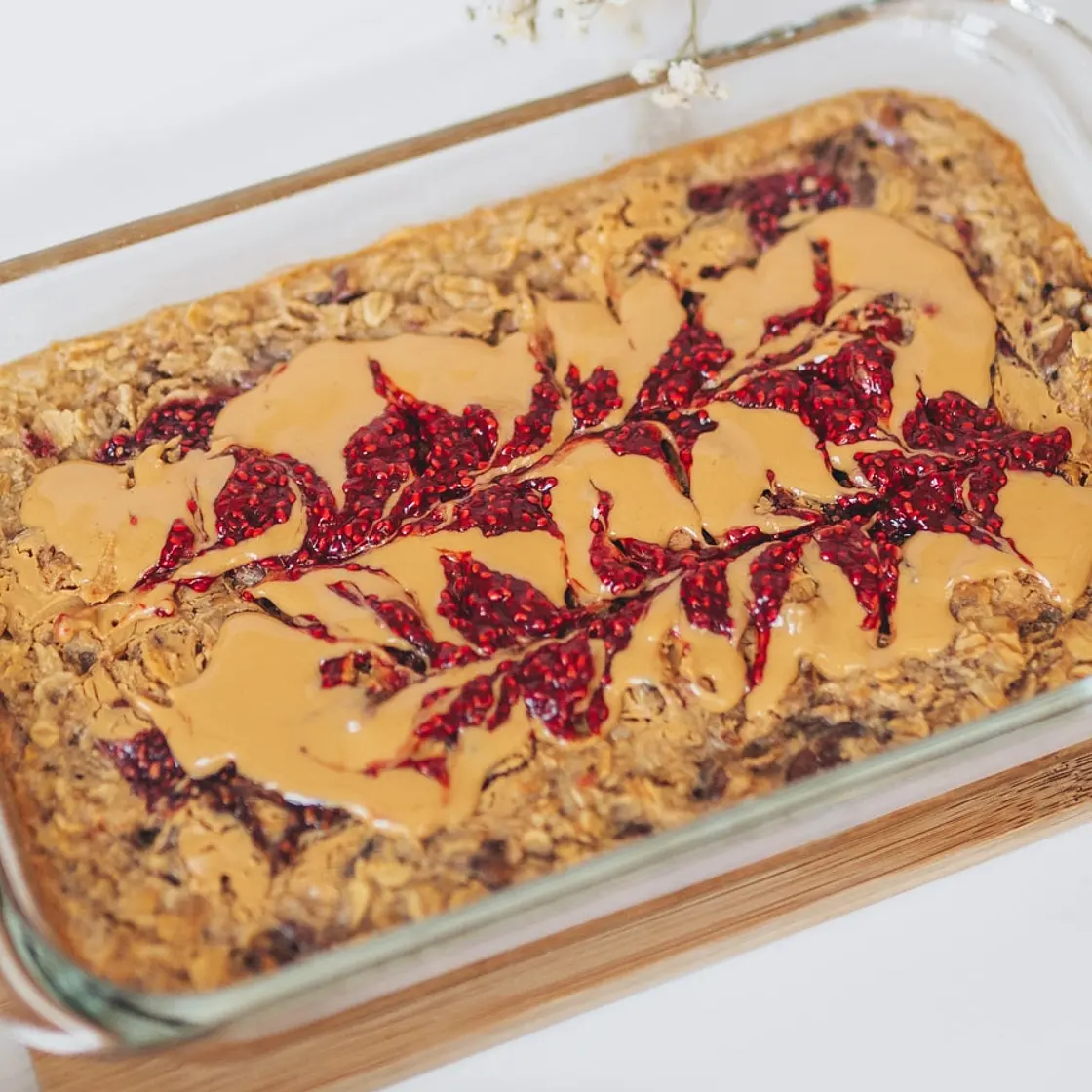 PB&J Baked Oats