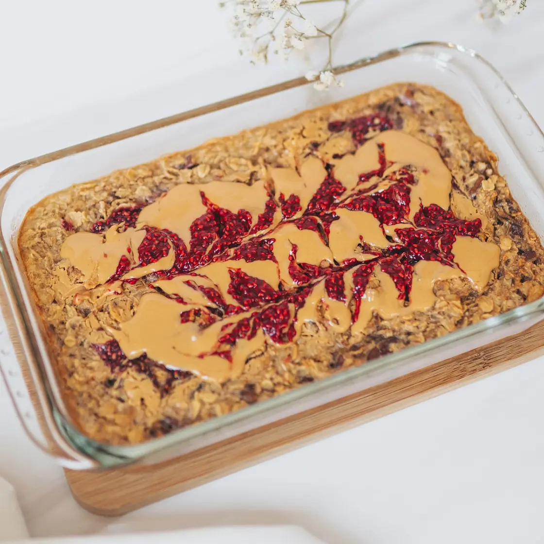 PB&J Baked Oats